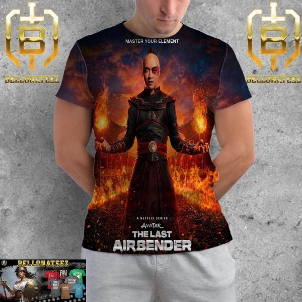 Official Poster For Master Your Element Zuko In The Live-Action Avatar The Last Airbender Series All Over Print Shirt