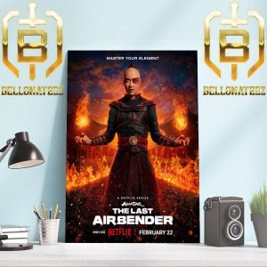 Official Poster For Master Your Element Zuko In The Live-Action Avatar The Last Airbender Series Home Decor Poster Canvas