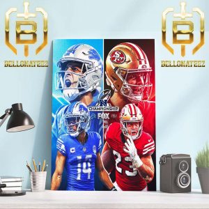 Official Poster The NFC Championship Matchup Is Set Detroit Lions Vs San Francisco 49ers On FOX Home Decor Poster Canvas
