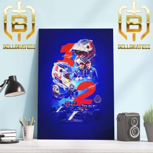 Oracle Red Bull Racing F1 Team 2024 Max Verstappen And Checo Sergio Perez Signature Home Decor Poster Canvas