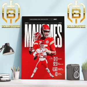 Patrick Mahomes Has An MVP Level Season Just From His Career Playoff Games Home Decor Poster Canvas
