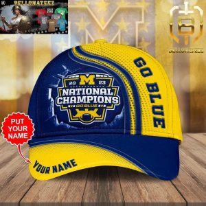 Personalized Michigan Wolverine Football 2023-24 CFP National Champions Go Blue Classic Cap
