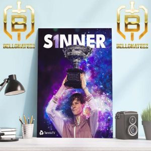 S1nner Jannik Sinner Is Winner Australian Open 2024 Home Decor Poster Canvas