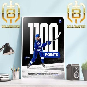 Steven Stamkos 1100 NHL Points As A Member Of The Tampa Bay Lightning Home Decor Poster Canvas