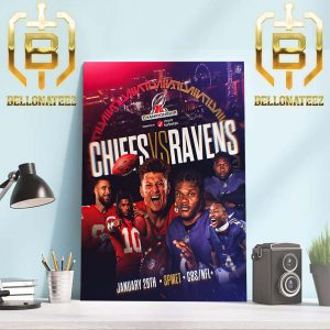 The AFC Championship Is Set For Kansas City Chiefs And Baltimore Ravens At M And T Bank Stadium January 28th 2024 Home Decor Poster Canvas