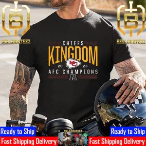 The Chiefs Kingdom Kansas City Chiefs 2023 AFC Champions Unisex T-Shirt