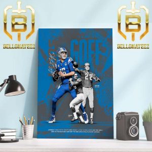 The Detroit Lions QB Jared Goff Is The 3rd QB In Franchise History To Win Multiple Playoff Games Home Decor Poster Canvas