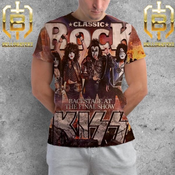 The Latest KISS Magazine Cover Classic Rock Mag Issue 323 Feb 2024 Backstage At The Final Show All Over Print Shirt
