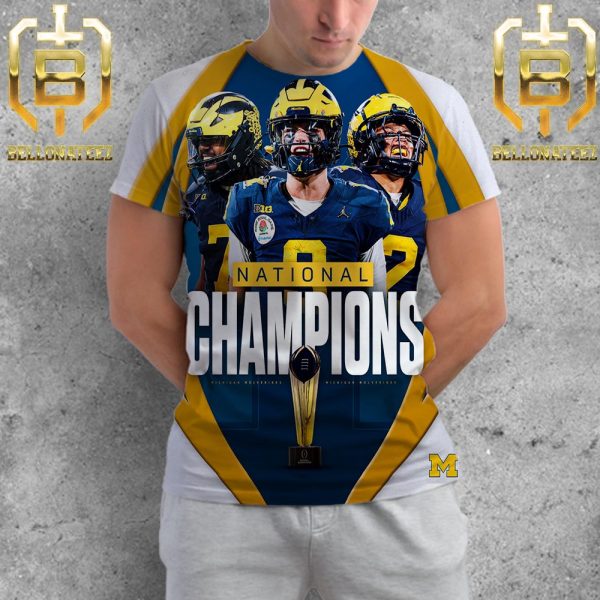 The Michigan Wolverines Football Are 2023-24 CFP Championship National Champions All Over Print Shirt