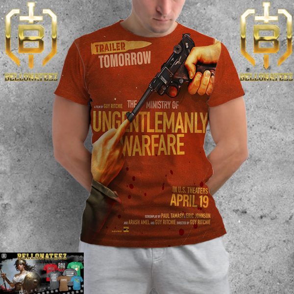 The Ministry Of Ungentlemanly Warfare Official Poster With Starring Henry Cavill in US Theaters April 19th 2024 All Over Print Shirt