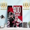 The Ottawa Senators Player Brady Tkachuk 400 Career Games In NHL Home Decor Poster Canvas