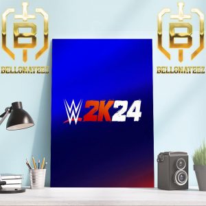 The WWE 2K24 Logo Official Poster Home Decor Poster Canvas