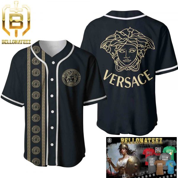 Versace Medusa Black Luxury Brand Fashion Shirt For Fans Baseball Jersey Outfit