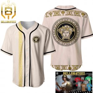 Versace Medusa Cream Luxury Brand Fashion Shirt For Fans Baseball Jersey Outfit
