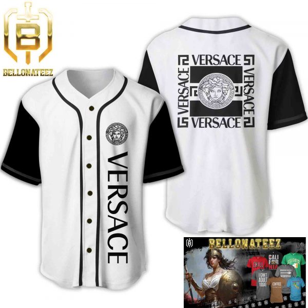 Versace Medusa White Black Luxury Brand Fashion Shirt For Fans Baseball Jersey Outfit