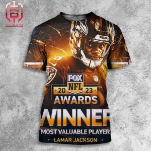 2023 Fox NFL MVP Is Baltimore Ravens QB Lamar Jackson All Over Print Shirt