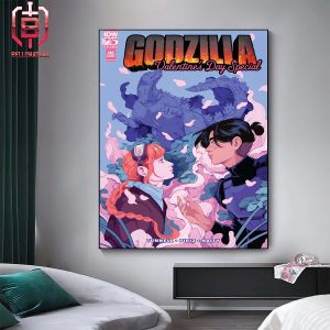 A New Godzilla Valentine’s Day Special Comic Was Released February 7th 2024 Home Decor Poster Canvas