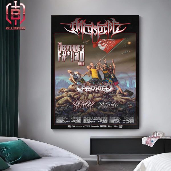 Aborted North American Tour With Archsprie And Carcosa And Alluvial Date List Schedule Home Decor Poster Canvas