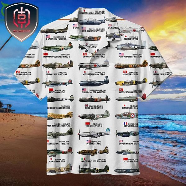 Aircraft Collection Unisex For Men And Women Tropical Summer Hawaiian Shirt