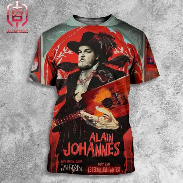 Alain Johannes Will Be At Le Ferraleur Nantes On May 2nd With Special Guest Pairon All Over Print Shirt