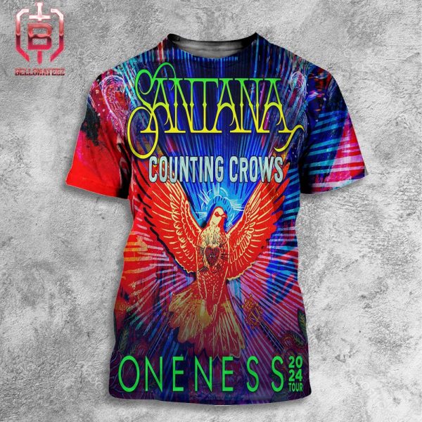 Announce The Santana And Counting Crows Oneness Tour 2024 All Over Print Shirt