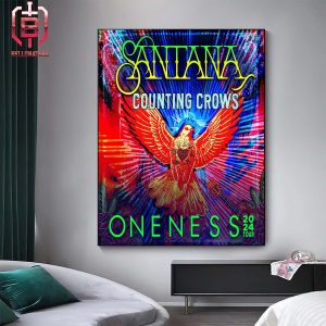 Announce The Santana And Counting Crows Oneness Tour 2024 Home Decor Poster Canvas