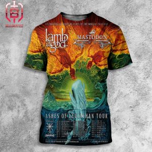Ashes Of Leviathan Tour with Lamb of God and Mastodon Celebrating 20 Years Of Ashes Of The Wake And Leviathan All Over Print Shirt