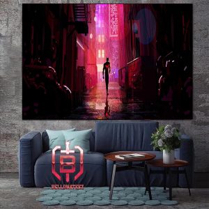 Concept Art From A Pitched Batman Beyond Animated Film By Director Patrick Harpin And PD Yuhki Demers Home Decor Poster Canvas