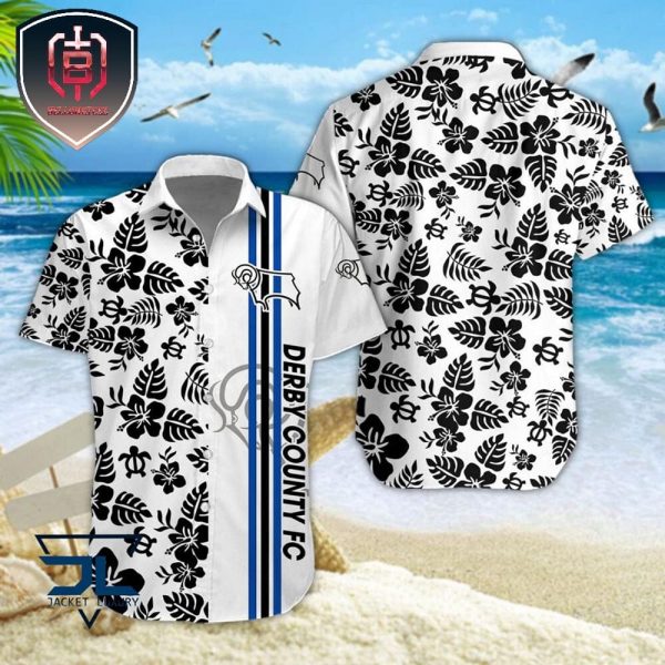 Derby County EFL Championship For Men And Women Tropical Summer Hawaiian Shirt