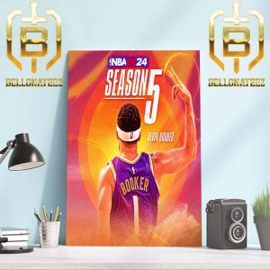 Devin Booker on Cover NBA 2K24 Season 5 Home Decor Poster Canvas