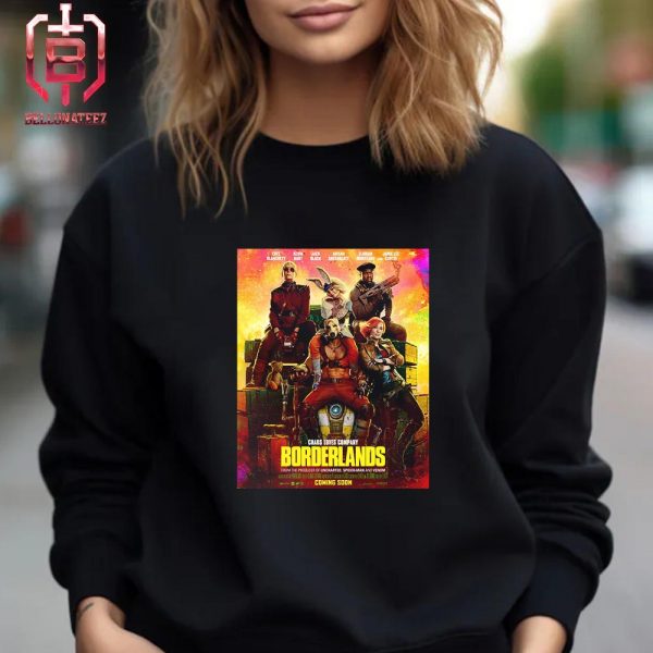 First Poster For The Live-Action Borderlands Movie In Theaters On August 9 Unisex T-Shirt