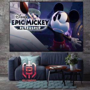 First Poster Of Trailer Disney Game Epic Mickey Remake Brushed Will Coming To Nitendo Switch This Year Home Decor Poster Canvas