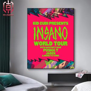 Kid Cudi Presents Isano World Tour With Support From Pusha T Jaden And More To Come Home Decor Poster Canvas