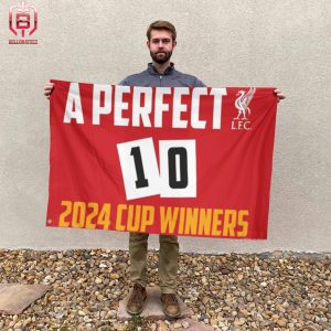 Liverpool FC Carabao Cup 24 Winners Special 2 Sides Garden House Flag