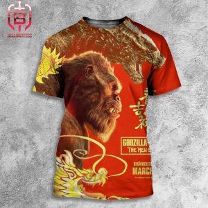 New International Lunar New Year 2024 Poster For Godzilla X Kong A New Empire Releasing In Theaters On March 28 All Over Print Shirt