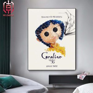 New Poster For Coraline The Film Will Be Re-Released In Remastered 3D In August Home Decor Poster Canvas
