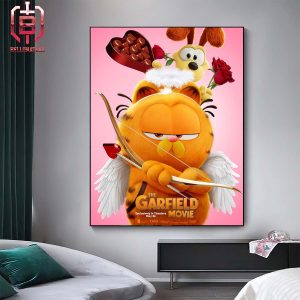 New Poster For The Garfield Movie Celebrates The Valentines Day Releasing In Theaters On May 24 Home Decor Poster Canvas