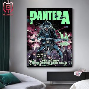 Pantera Limited Edition Concert Poster For Quebec City At Centre Videotron On Feb 27th 2024 Home Decor Poster Canvas