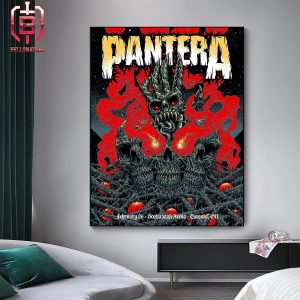 Pantera Limited Edition Concert Poster For Toronto On February 26th At Scotiabank Arena Home Decor Poster Canvas