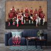 Photoshoot Before Match Of The Eastern Team Line Up NBA All-Star Indianapolis 2024 Home Decor Poster Canvas