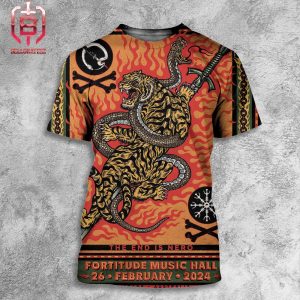 Queens Of The Stone Age Brisbane Night 2 Then End Is Nero At Fordtitude Music Hall On February 26th 2024 Poster Art By Mental Ben All Over Print Shirt