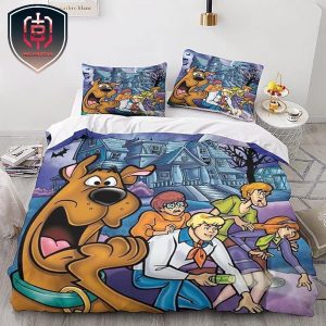 Scooby Doo And Mystery Team In A Funny Adventure Cartoon Movie Bedroom Sets Bedding Set