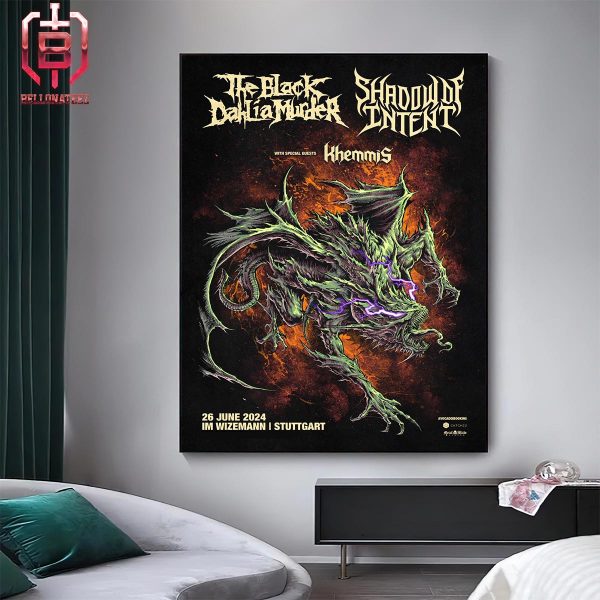 The Black Dahlia Murder With Shadow Of Intent And Khemmis Will Show On June 26th 2024 At Im Wizeman Stuttgart Home Decor Poster Canvas