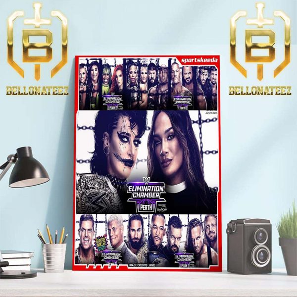 The Card For WWE Chamber Perth Official Poster Home Decor Poster Canvas