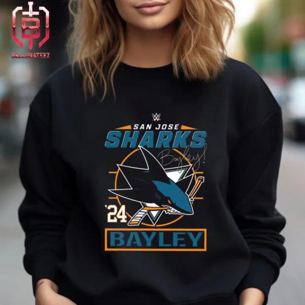 WWE Bayley x NHL San Jose Shark At Raw Night Signature Unisex T-Shirt