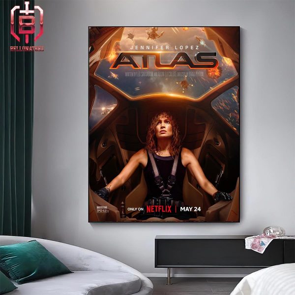 A New Look At Jennifer Lopez In Atlas Her Mission Begins May 24 In Netflix Home Decor Poster Canvas