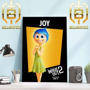 Amy Poehler Voices Joy In Inside Out 2 Disney And Pixar Official Poster Home Decor Poster Canvas