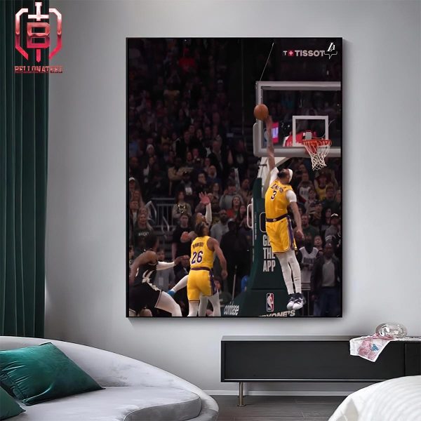 Anthony Davis Block Damian Lillard For Double OT In Bucks Versus Lakers Match NBA Regualr Season Home Decor Poster Canvas