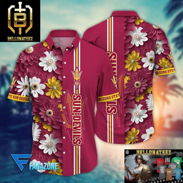 Arizona State Sun Devils NCAA Flower Aloha Hawaiian Shirt For Men And Women