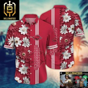 Arkansas Razorbacks NCAA Flower Aloha Hawaiian Shirt For Men And Women